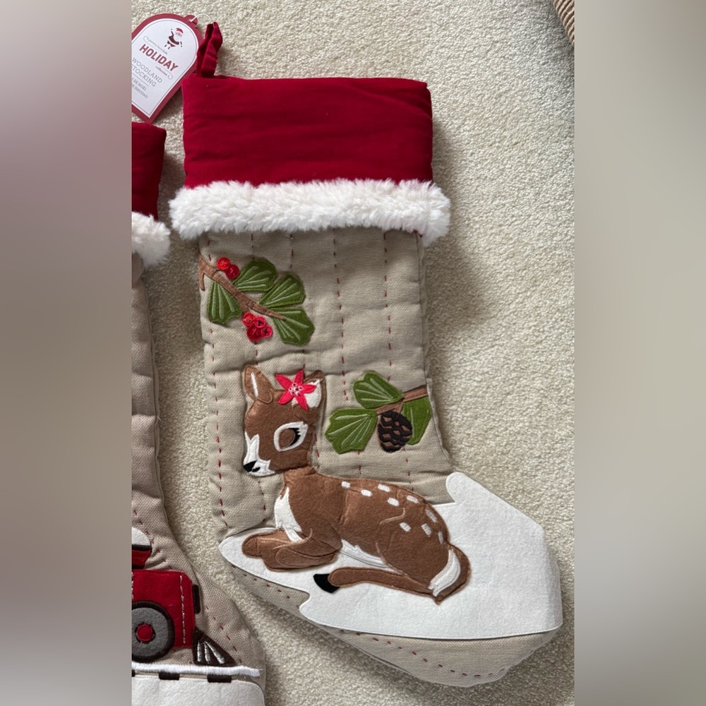 Pottery Barn Kids Holiday Woodland Stocking Deer